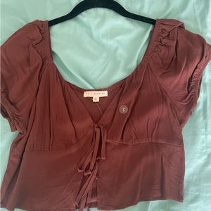 Pacsun burgundy flowy top